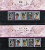 Diana 1997 pair of Presentation packs in Welsh Language. Good condition. We combine postage on