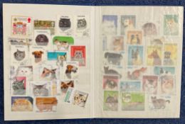 Worldwide Stamps used, Medium Sized Album with 8 Hardback pages and 6 rows each side, Containing