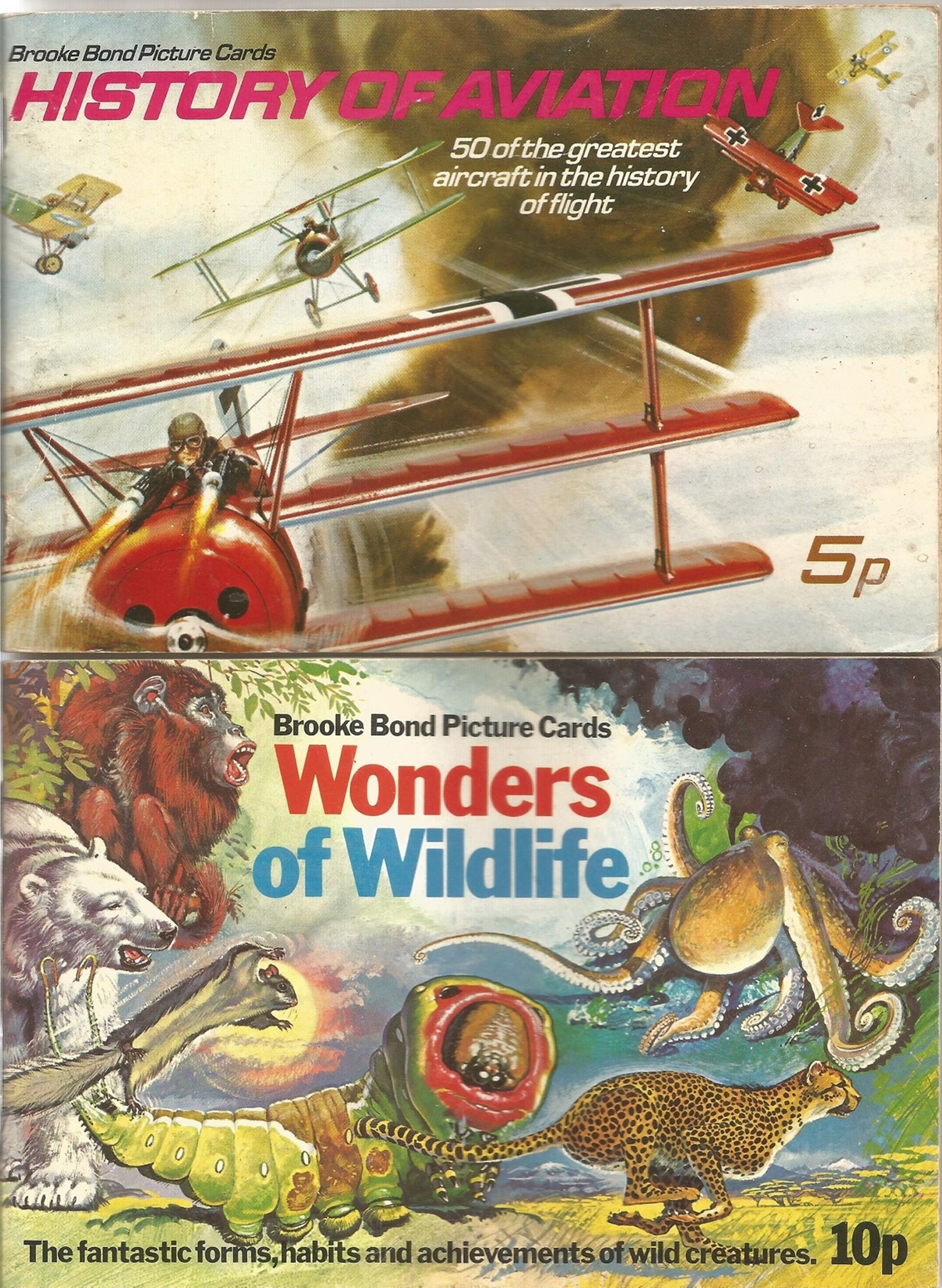 Brooke Bond Collectors Albums x 6 History of Aviation 50 of the Greatest Aircraft in the History