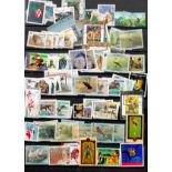 Canada used Stamps, a Hardback hinges Album page with approx 100 Canadian Stamps. Good condition. We