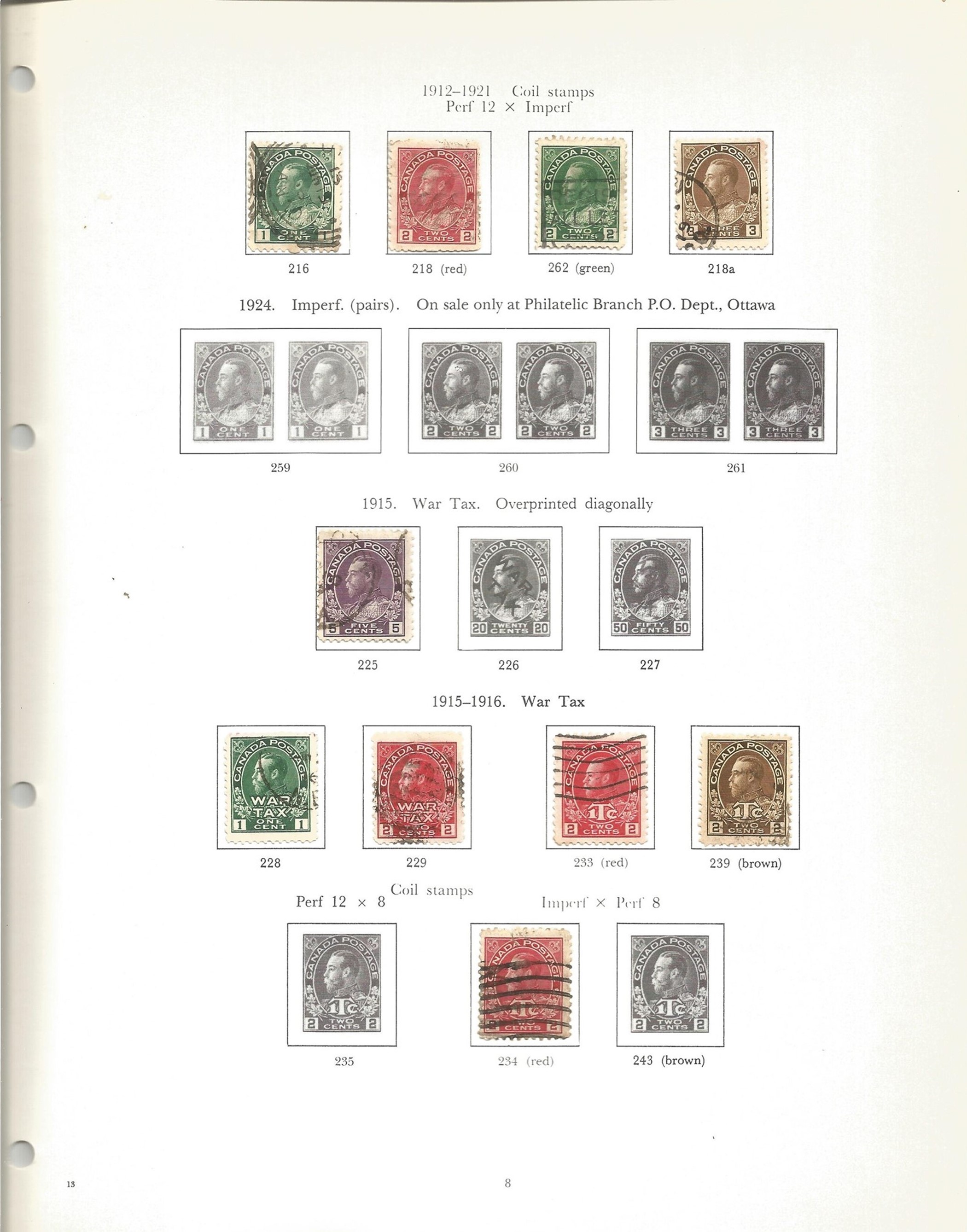 Canada used Stamps, 20 Album Pages with Images Dates Colours and Information about the Stamps or - Image 2 of 3