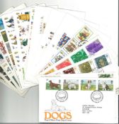 Collection of 65 FDC and Commemorative Covers with FDI Postmarks and Stamps some multiples,