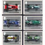 Grand Prix PHQ collection, featuring 6 PHQ cards showcasing a variety of Grand Prix stamps including