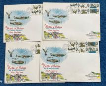 4 Battle of Britain FDC Battle of Britain Large FDC with Six Stamps and Fareham Postmark, 4 x 25th