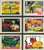 Classic Carry On and Hammer Films first day of issue PHQ complete collection, featuring 6 PHQ