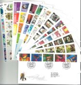 Collection of 32 FDC and Commemorative Covers with FDI Postmarks and Stamps, Including The Green