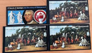 GB mint Wedgewood Prestige stamp booklets, £1 book of stamps x 1, £3 book of stamps x 3. Good