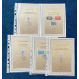 5 x Ersttagsblatt der Deutschen Bundespost (German FDC with Stamp and FDI Postmark) Includes 150