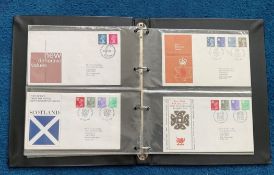 23 FDC with Stamps and Various FDI Postmarks Housed in a Stock Album, Includes Folklore 1981, Maps