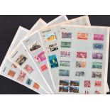 Stamp Collection, a used loose stamp sheet collection consisting of. of 17 sheets, approx 144 stamps