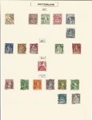Switzerland stamps on 9 pages. 1892/1955. Good condition. We combine postage on multiple winning