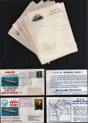 Cunard, Queen Mary collection featuring 11 sheets of headed Cunard writing paper plus x2 FDC