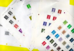 British Stamp Collection featuring new stamps with colour tabs plus 17 stamp sheets. This lot