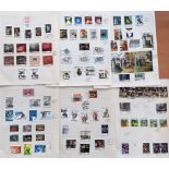 Australia Stamps, 8 x Album Pages with 125 used Australia Stamps most are in Groups or Sets, one