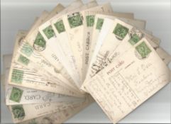96 Assorted Collectable Postcards, Includes 18 with Halfpenny Stamps & Messages, 3 x Post Office