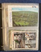 Collectors Range Album with 26 Leaves containing approx 100 varied Postcards. Good condition. We