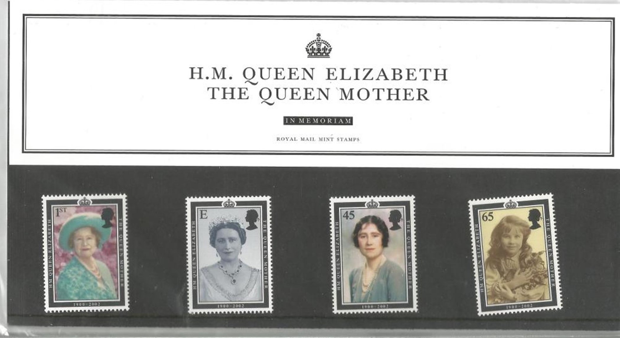 GB Mint Stamps Presentation Pack no M08 H. M. Queen Elizabeth The Queen Mother 2002. Good condition.