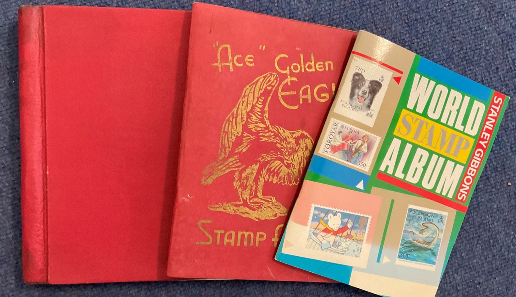 GB & Worldwide Stamps Used and Mint in 3 Albums, Album one is Stanley Gibbons The Ace Album with