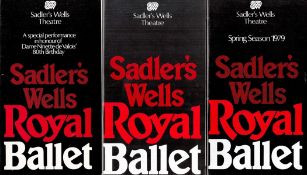 Sadler's Wells Royal Ballet collection of programmes. A set of three programmes in mint condition,