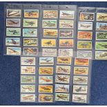 Set of 50 History of Aviation Brooke Bond Collectors Cards, Nicely displayed in order within 5