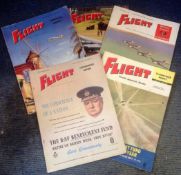 5 vintage Flight magazines The Official Organ of the Royal Aero Club from the 1950s early 1960s
