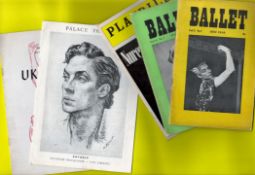5 Vintage Ballet & Theatre Monthly's and in House Programmes / Brochures, Includes Ballet Vol 2
