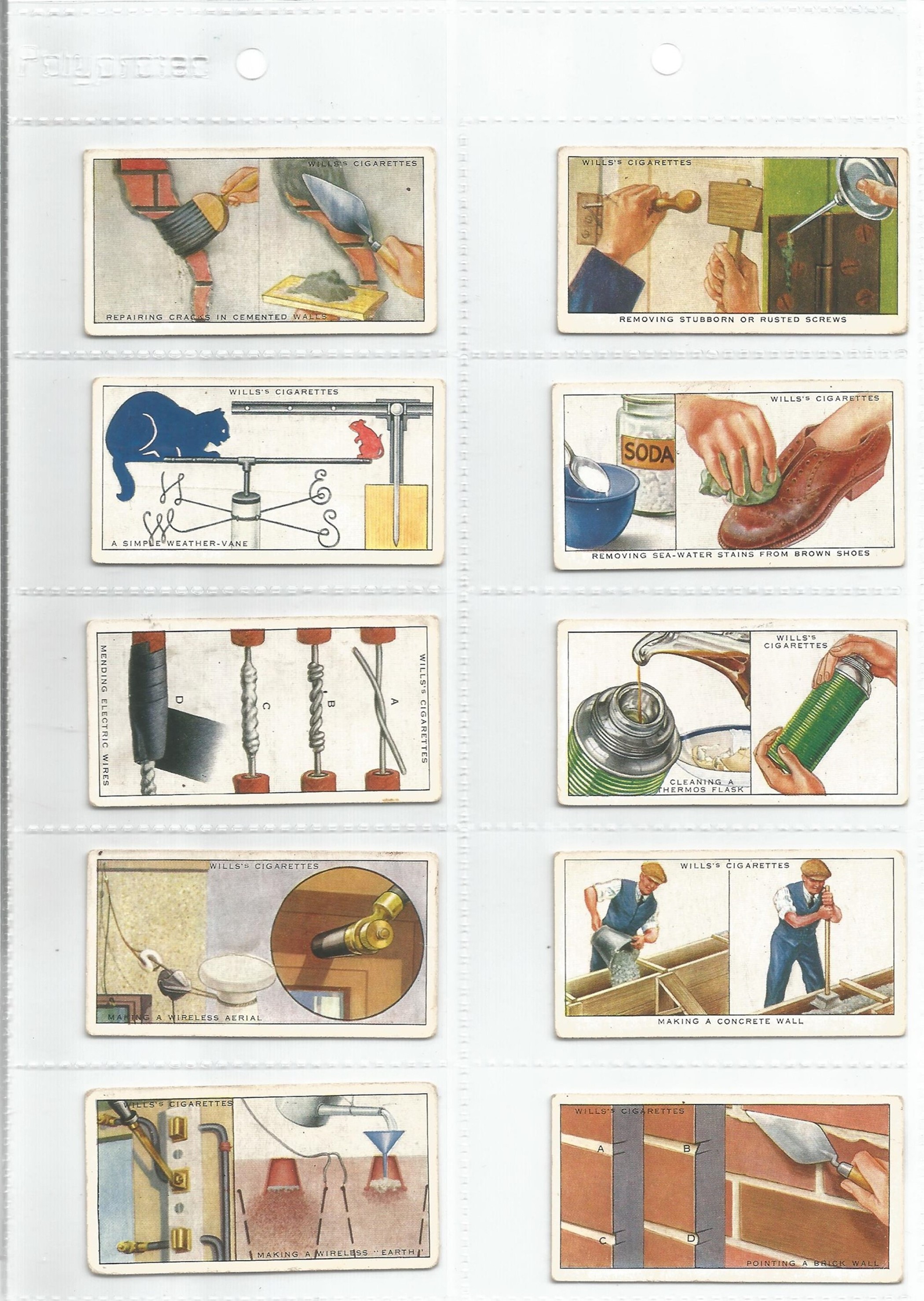 Set of Collectors Cards / Cigarette Cards Household Hints A Series of 50 Cards (WD & HO Wills)) - Image 3 of 3