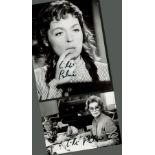 Lilly Palmer signed black and white photo collection featuring 2. Good condition. Good condition. We