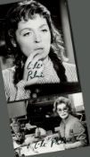 Lilly Palmer signed black and white photo collection featuring 2. Good condition. Good condition. We