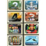 Thunderbirds first day of issue PHQ cards. 11 colourful PHQ cards, with official stamp and post mark