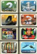 Thunderbirds first day of issue PHQ cards. 11 colourful PHQ cards, with official stamp and post mark