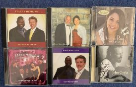 6 Signed CDs Including Andrea Ross (Moon River) Disc Included, Foley and Hepburn (Con Te Partiro)