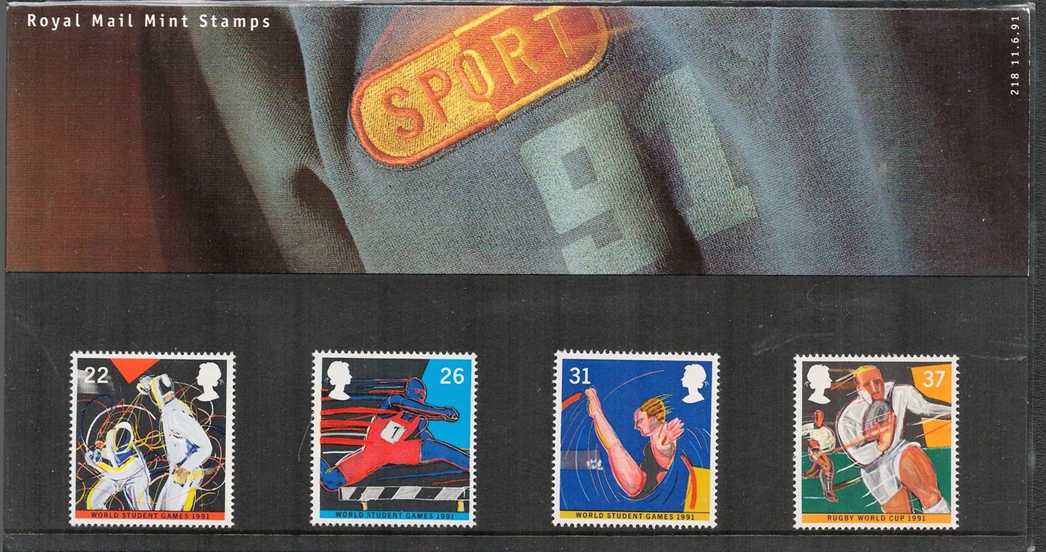 GB Mint Stamps Presentation Pack no 218 Sport 1991. Good condition. We combine postage on multiple