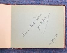 Small autograph book. Includes Yolande Denham, John Slater, John Coleman, John Blythe and more. Good