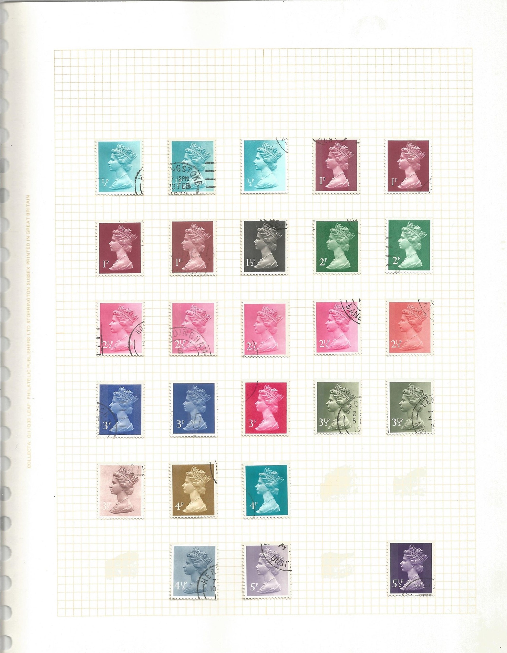 GB Used Stamps in an Album with Stamps from 1971 onwards plus Hagner Block with Definitives Includes