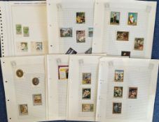 Cuba stamp collection, featuring 9 loose stamp album pages, approx 45 stamps total. Good