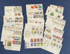 44 FDC with Stamps and Various FDI Postmarks, some duplicates, Includes County Cricket Centenary