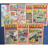 8 Comics, 6 Copies of Tiger and Scorcher 9 th Aug 1980, 20th Sept 1980, 17th Jan 1981, 25th Apr