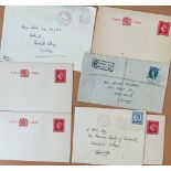 Early Government Correspondence Collection, 4 x Mint 2. 5 d Red Postcards, Envelope with Clerk of