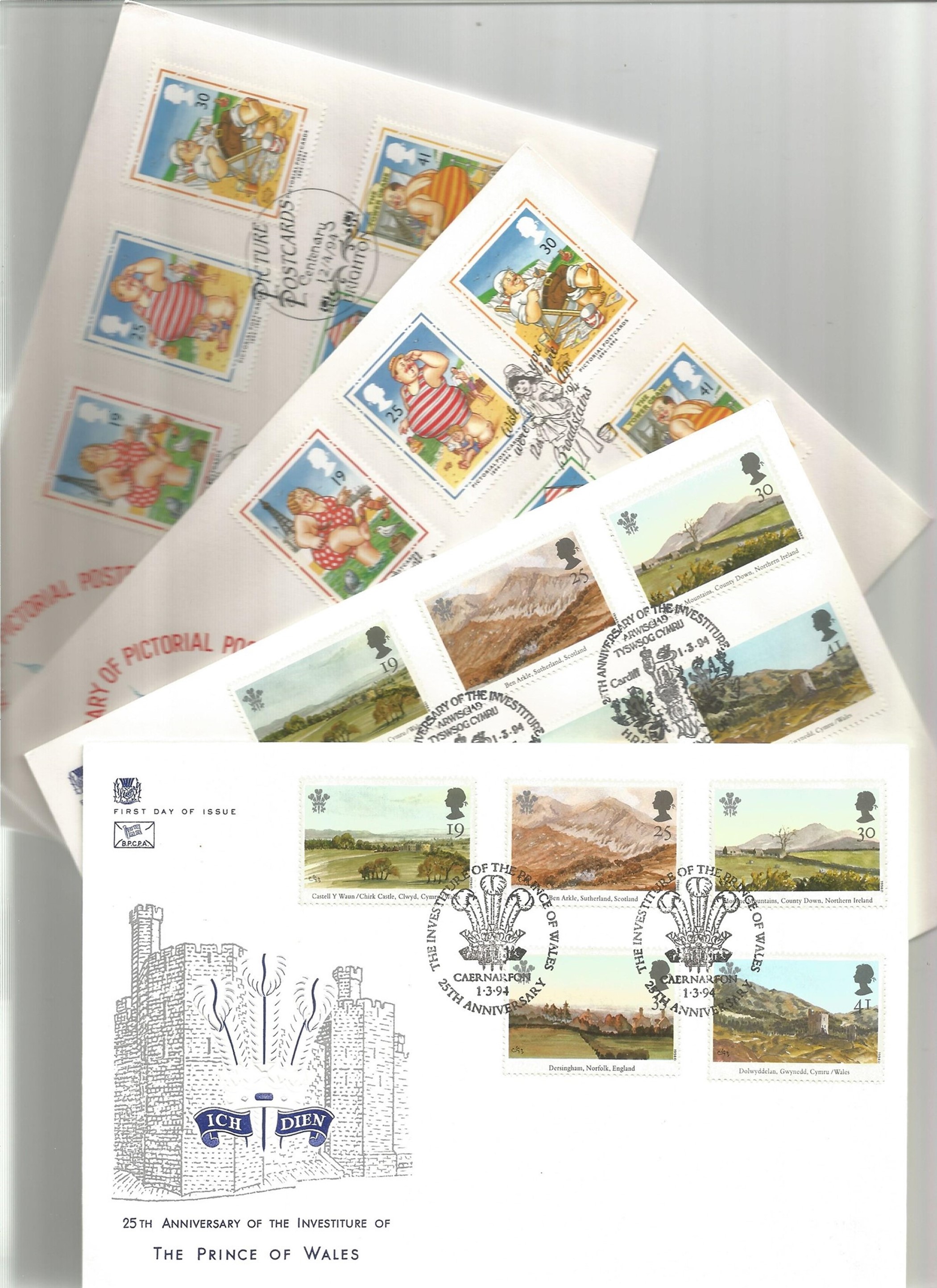25 Stuart FDC with Stamps and Various FDI Postmarks Including Twentieth Century Art 1993, The