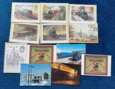 Trains Set of 5 PHQ Cards of Trains no 81, 5 x National Railway Museum Cards with Stamps and FDI