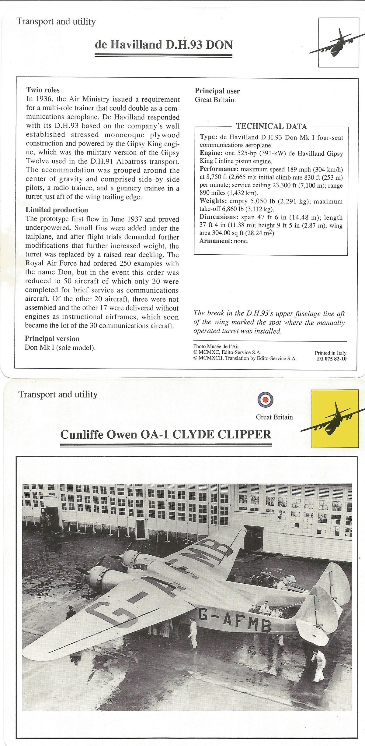 50 props, Warplane Cards (Photo on Front, Country and name, Info & Tech' on Back) approx size 6 x 6, - Image 2 of 4