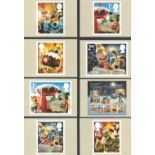 Wallace and Gromit Christmas PHQ card collection, featuring 7 PHQ cards in mint condition showcasing