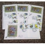 Benham FDC collection 4 posted covers The Wildfowl Trust. Various PM 16 Jan 80. Good condition. We
