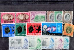 Worldwide used Stamps on 2 stockcards / Hagner Blocks, 37 assorted Worldwide Stamps Countries