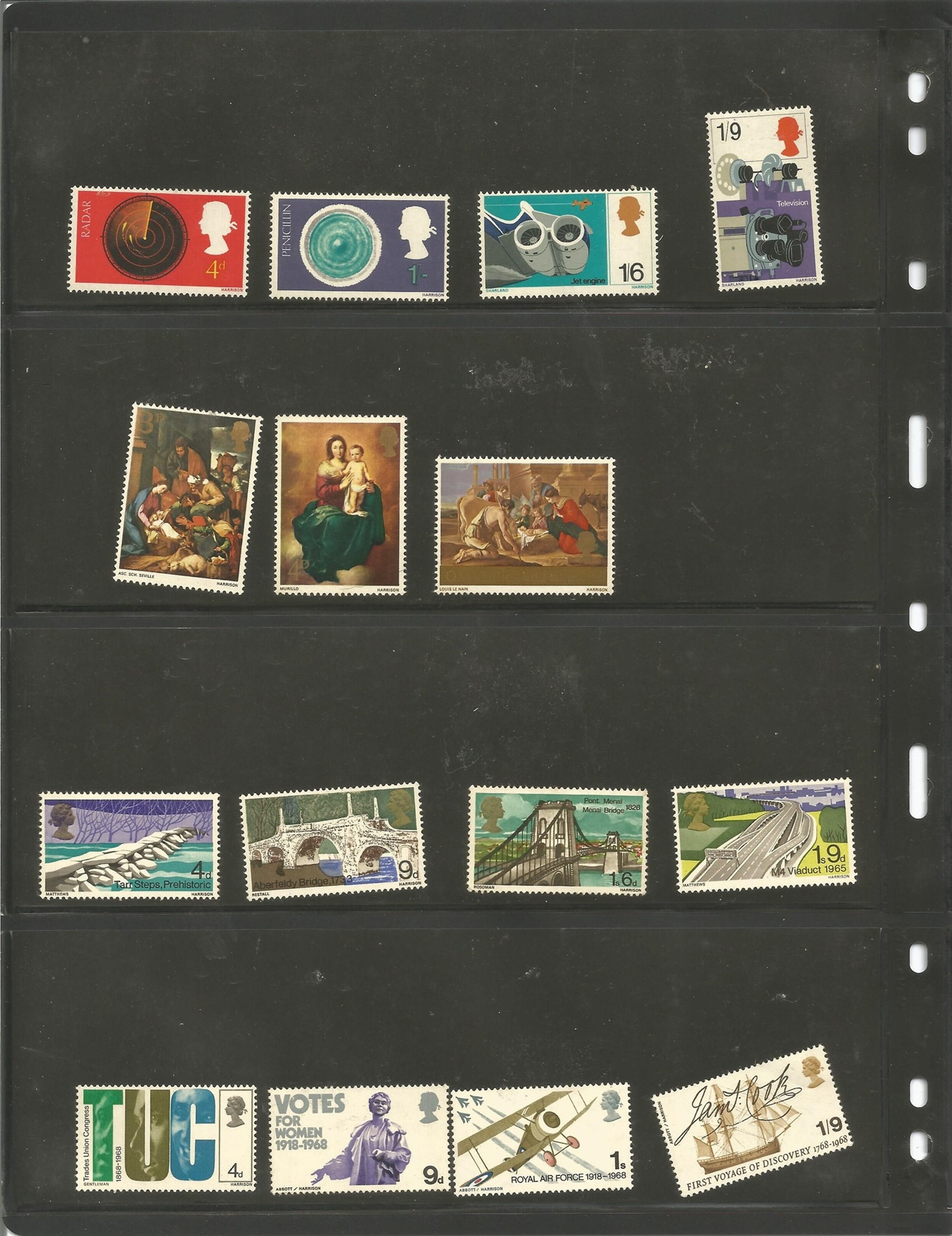 GB Mint Stamps Complete Commemorative Stamp Collection from E. F. T. A. 1967 up to Christmas 1974, - Image 3 of 3