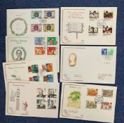 7 Cotswold Covers FDC with Stamps and Various FDI Postmarks, one of which has been Addressed,