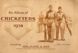 1938 John Players Cricketers cigarette cards complete in original album. Good condition. We