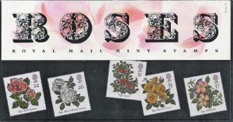 GB Mint Stamps Presentation Pack no 219 Roses 1991. Good condition. We combine postage on multiple