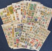 Worldwide Stamps on approx 75 A4 Size pages most are used Countries Include Greece, West Indies,